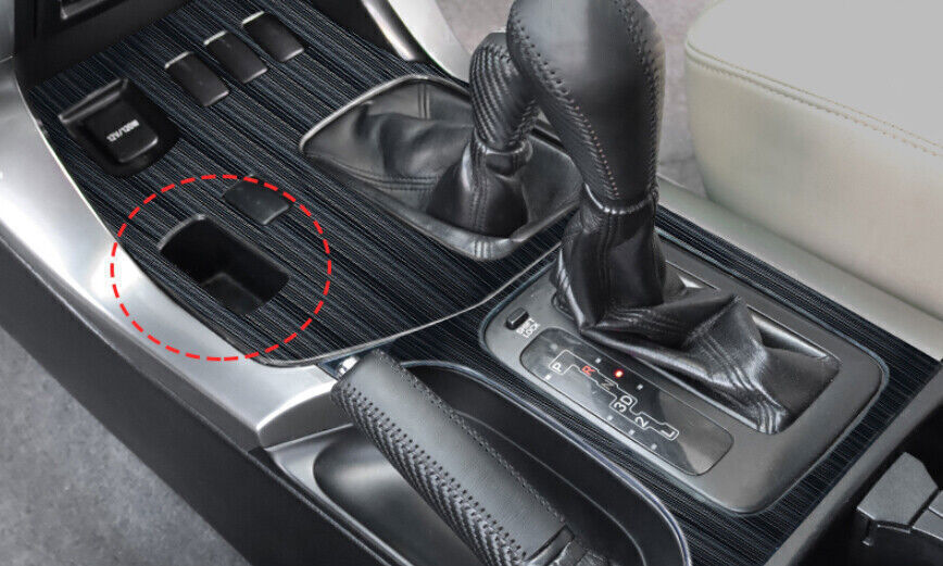 for Toyota Prado FJ/LC150 2003-09 Central Gear Shift Panel Black Steel Trim 2PCS