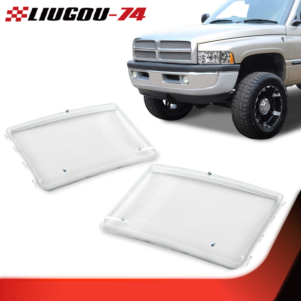 Suitable for 1994-02 for Dodge for Ram 1500 2500 3500 headlight lens clear protective case (1 pair)