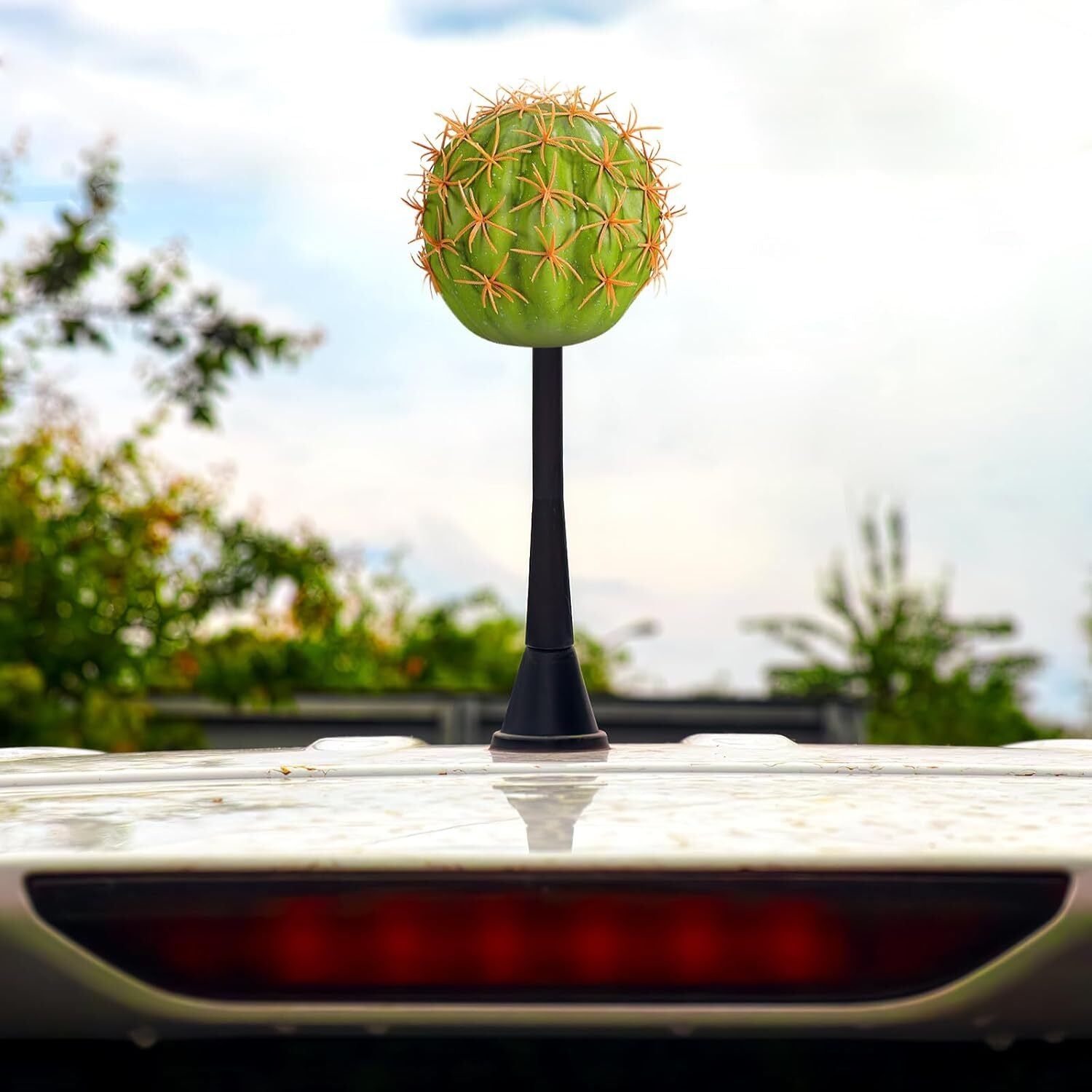 Funny Car Exterior Antenna Decor Cute Cactus Cartoon Doll Antenna Ball Decor