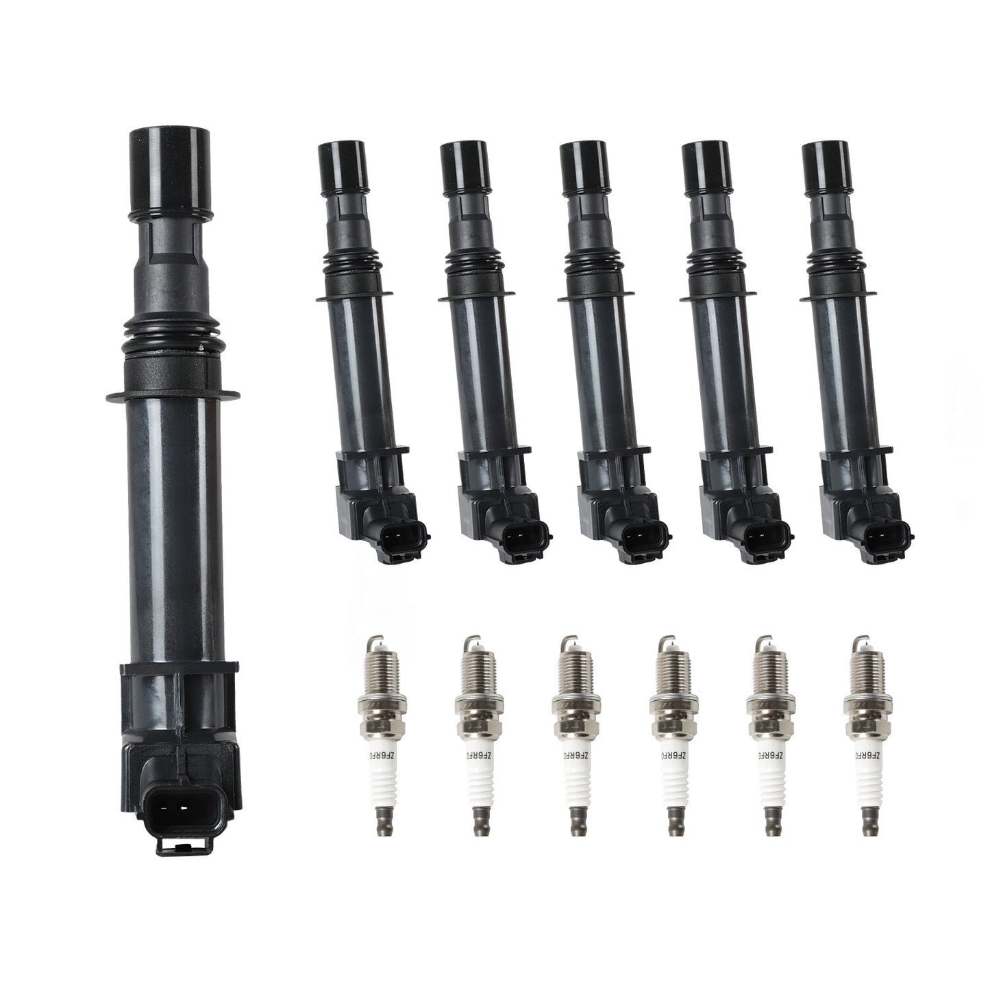 6pcs Ignition Coils + Spark Plugs For 2004-2008 for Dodge Dakota 3.7L V6 UF270