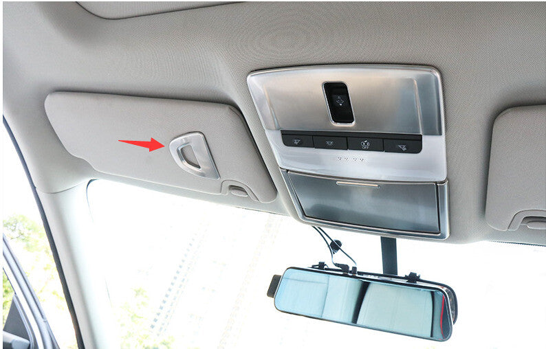 Inner Skylight Handle Panel Trim 1 for Nissan Altima Teana 2019-22 Silver Steel