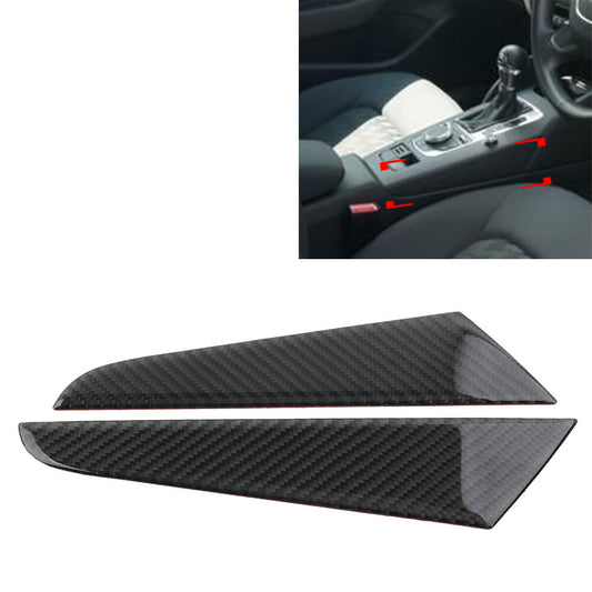 RHD Gear Shift Panel Side Cover Trim Carbon Fiber Look for Audi A3 8V 2014-2019