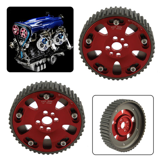 2PCS Cam Gear for Nissan Skyline GTR R32 R33 R34 GTS RB20DET RB25DET RB26DET Red