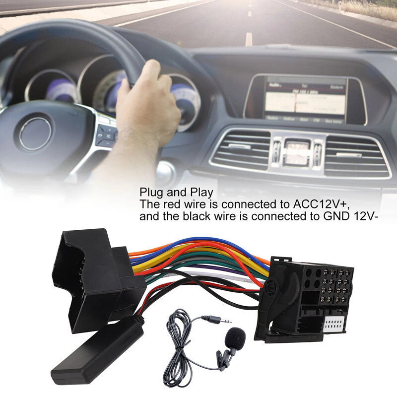 Car Bluetooth 5.0 AUX Audio Sound Handsfree MIC Cable Adapter for BMW E60 E63 E6