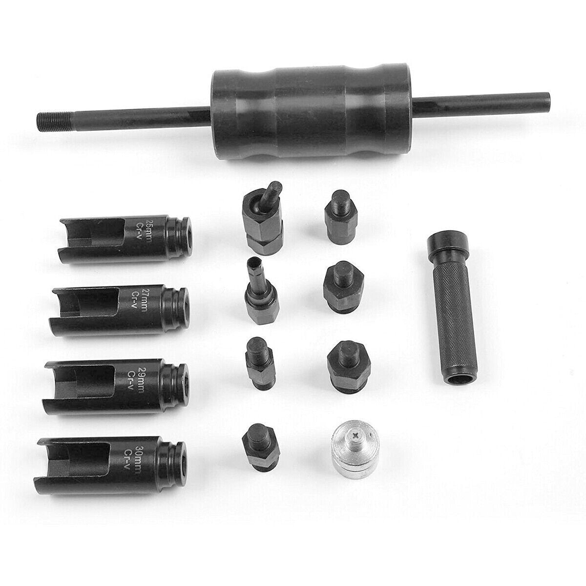 14-piece set of diesel injector extractor remover and common rail adapter puller slide weight
