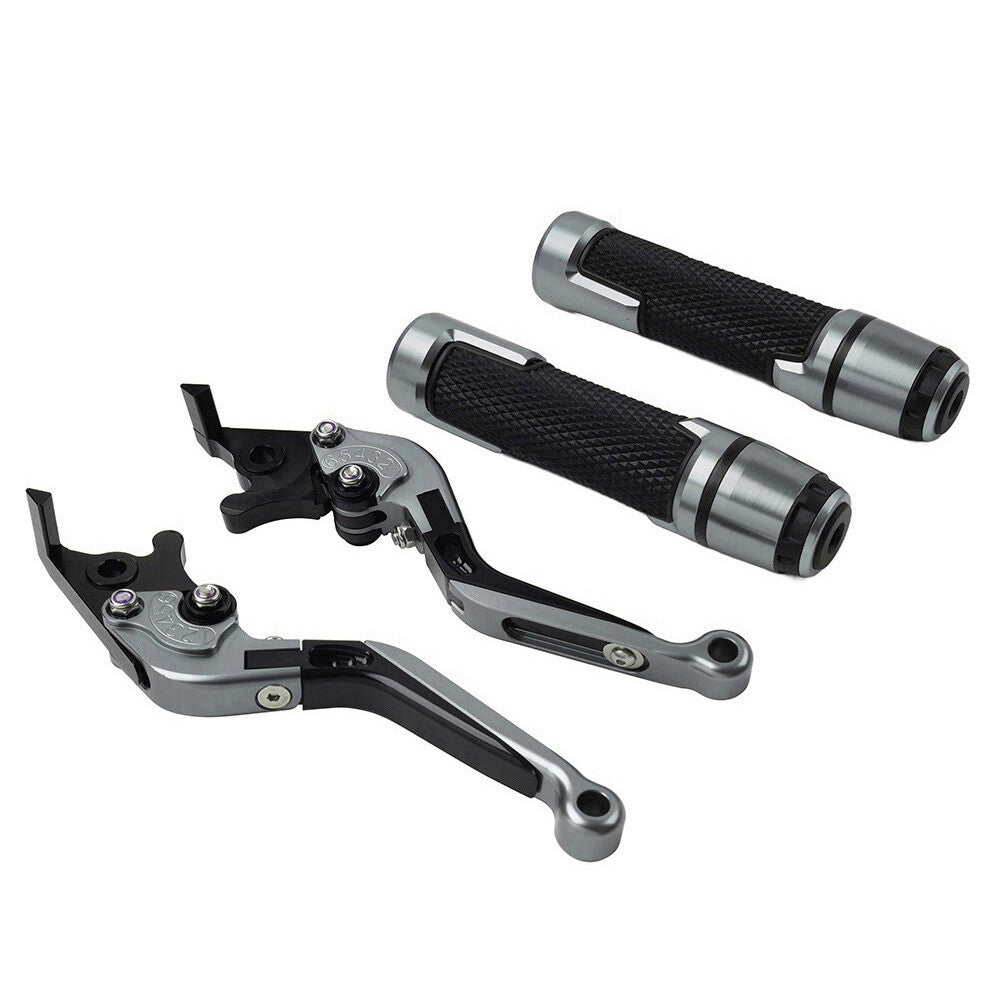 for Kawasaki 650R Set Folding Extendable Brake Clutch Lever Handlebar Grip