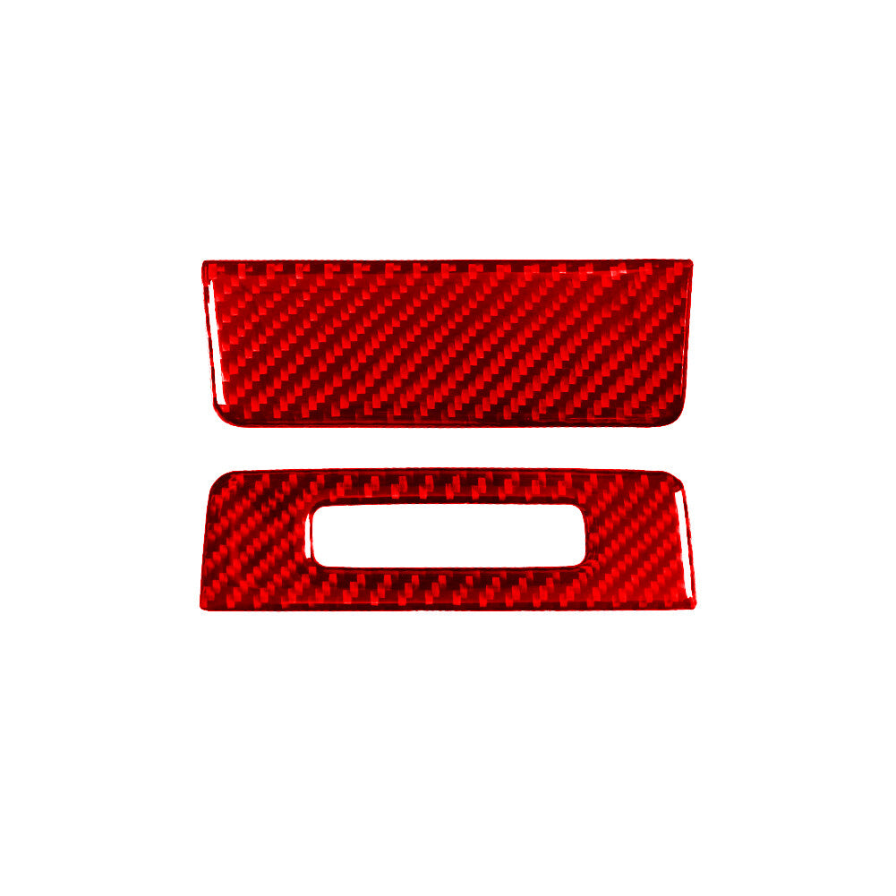 Red Carbon Fiber Rear Console Panel Trim for Land Rover Discovery Sport 2015-19