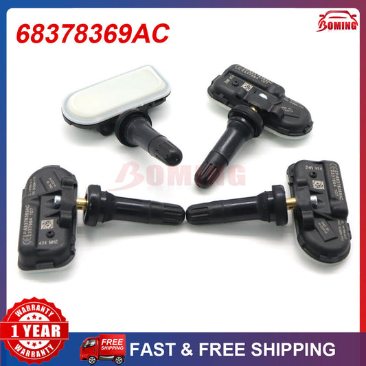4-pack of new 68378369AC Tire Pressure Monitoring System (TPMS) sensors for RAM 2500