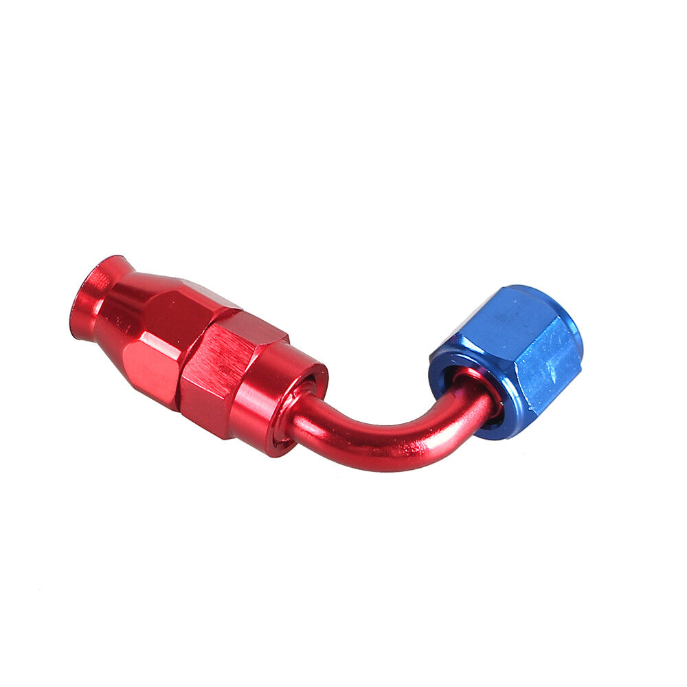4AN PTFE Hose End Fittings 90 Degree Aluminum Swivel AN4 For PTFE Hose Only Red