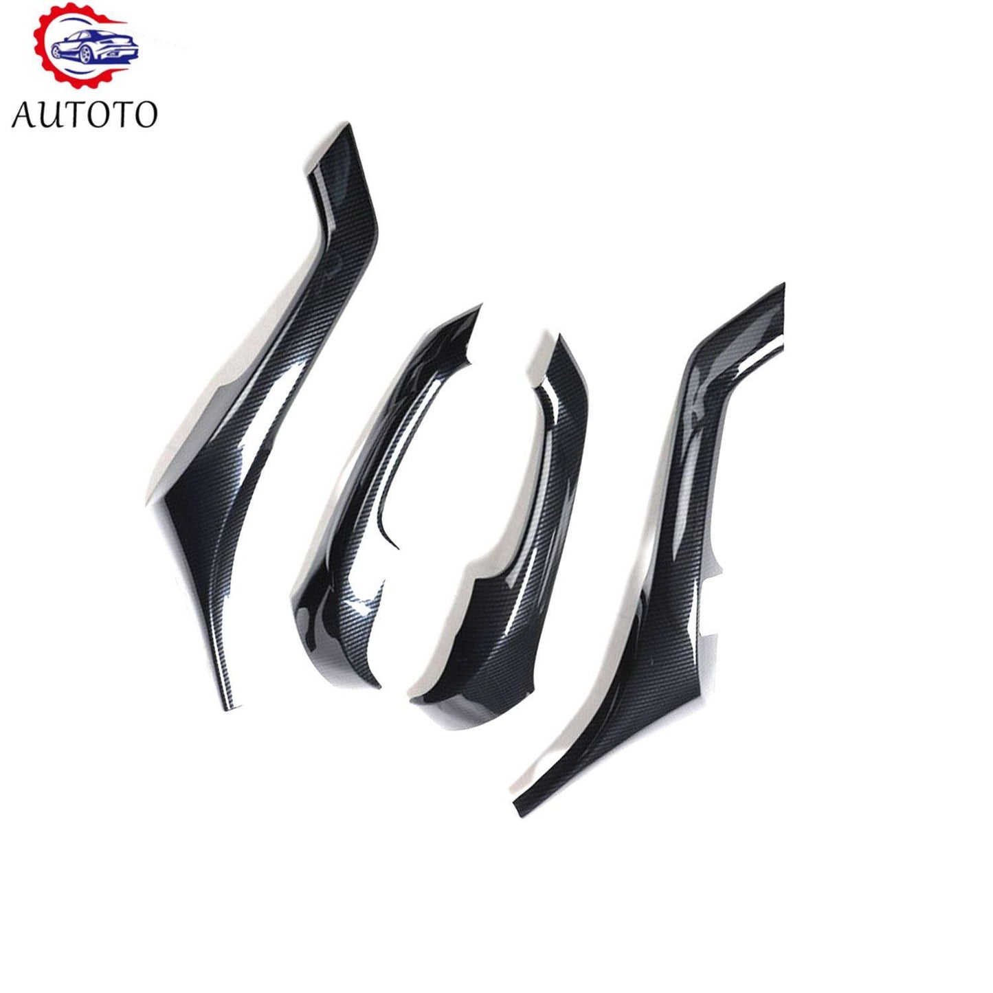 4pcs Interior Door Armrest Cover Trim Fit for Acura TSX Carbon Fiber Look 09-14