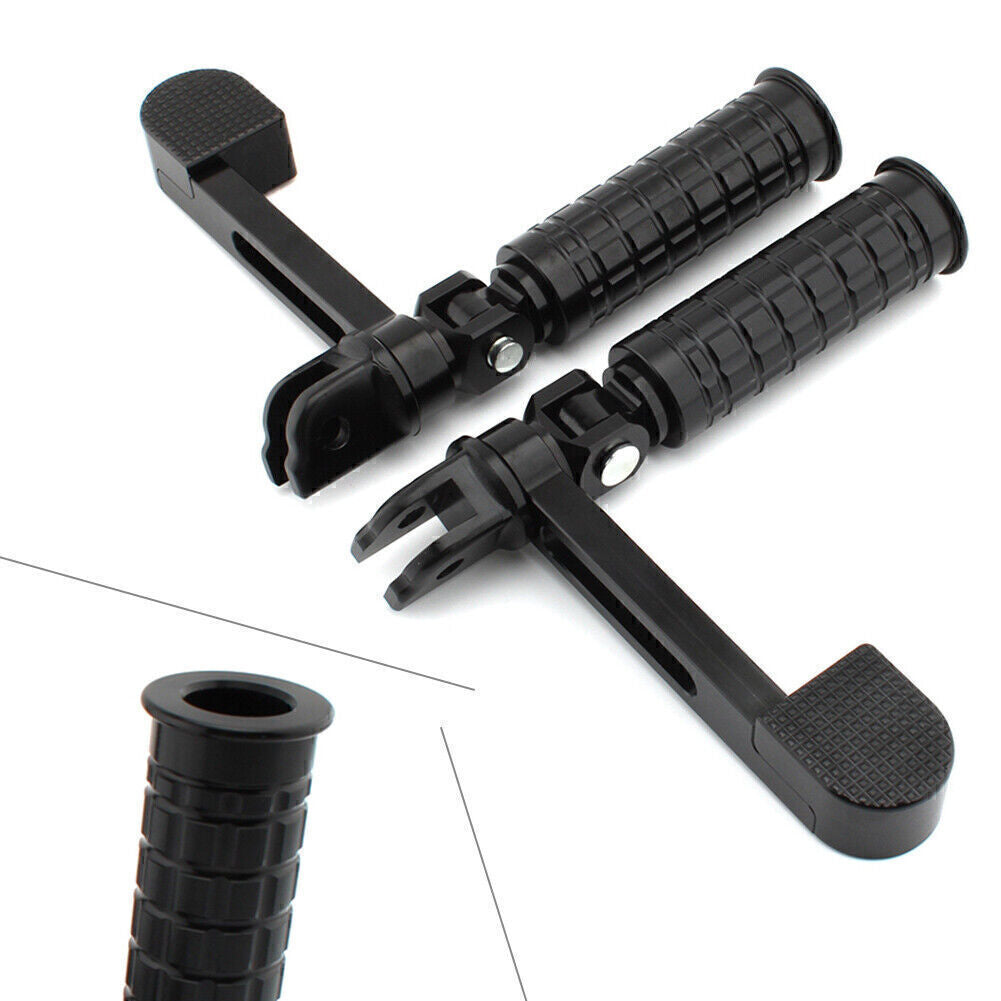 Black Foot Pegs Heel Support Heel Foot Rest Pegs Set for Harley Softtail