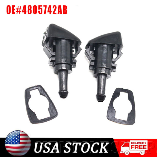 2-Pack Windshield Washer Nozzle Fits for Dodge Grand Caravan for Chrysler Town 4805742AB