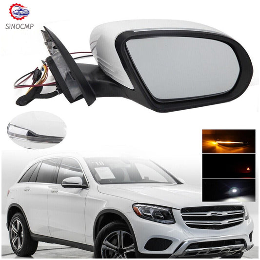 GLC Blind Spot Driver Left Side Mirror White 2538101416 for Mercedes-Benz X253
