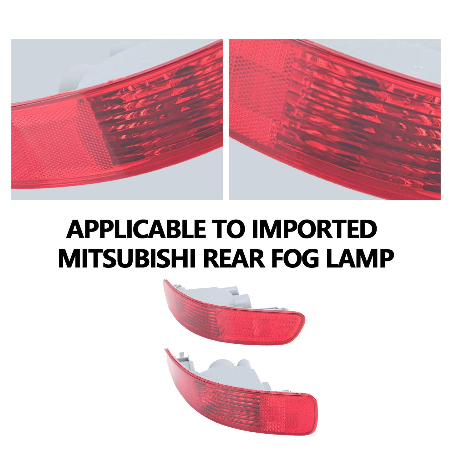 For Mitsubish Outlander 2007-2012 2pcs Rear Bumper Reflector Light Tail Fog Lamp