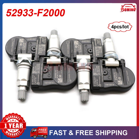 4Pcs New 52933-F2000 TPMS Sensor Tire Pressure Senors for Hyundai for Elantra Kona