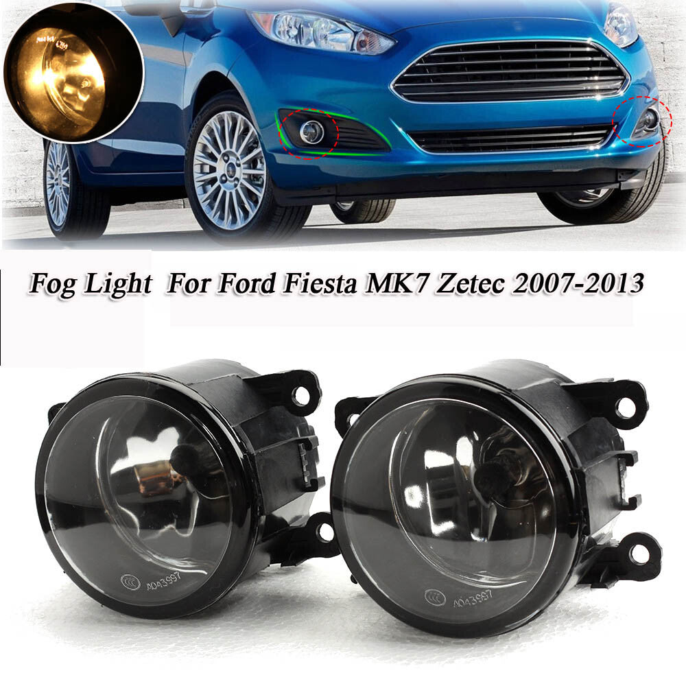 2pcs Front Bumper Fog Light Lamp W/Bulb H11 LED For 2008-2013 for Ford Fiesta MK7 UK