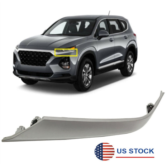 1¡Á Front Headlight Molding Left Driver Side for Hyundai Santa Fe Sport 2019 2020