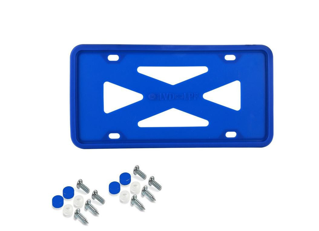 Blue silicone car license plate frame cover cap for trunk, suitable for new  for ford  models.