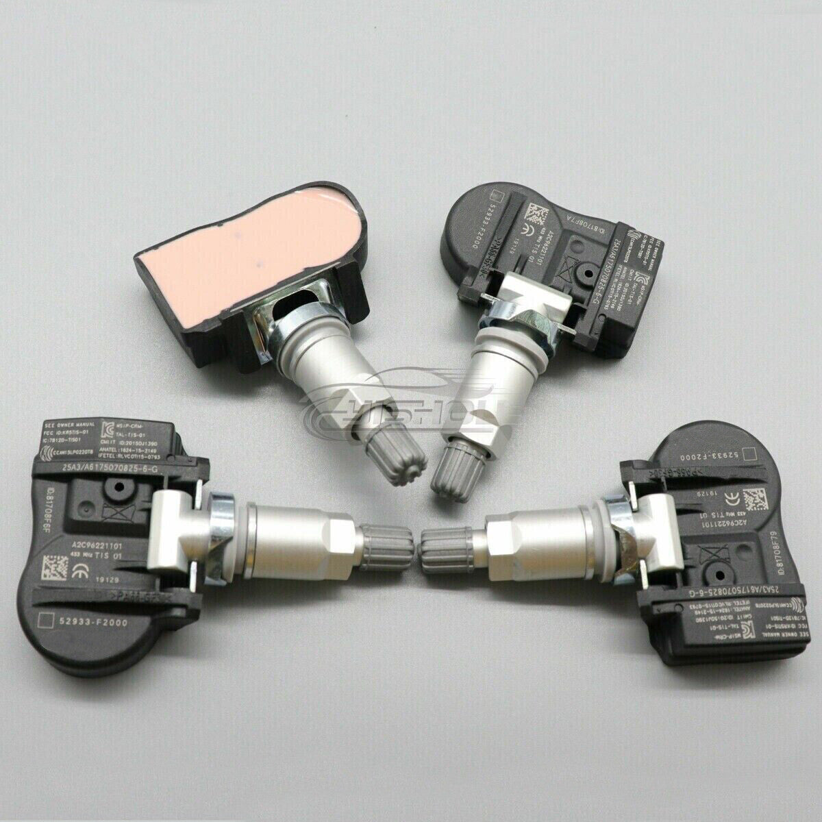 4-pack TPMS tire pressure sensors for Kia Rio and for Hyundai for Elantra 433MHz 52933-F2000