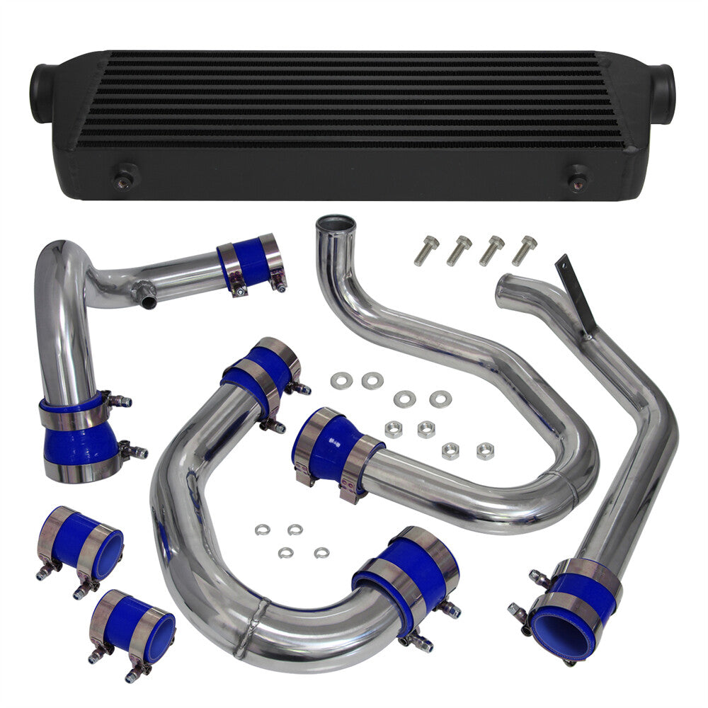 Front Mount Intercooler + Piping Kit Fits 98-05 for VW for JETTA for Golf GTI 1.8T Blue