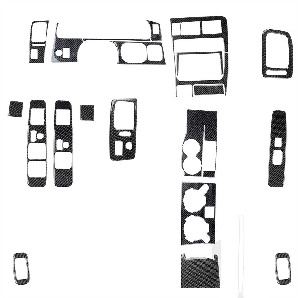 23Pcs Carbon Fiber Interior Full Set Decor Trim Kit for Toyot@ Tacom@ 2001-2004