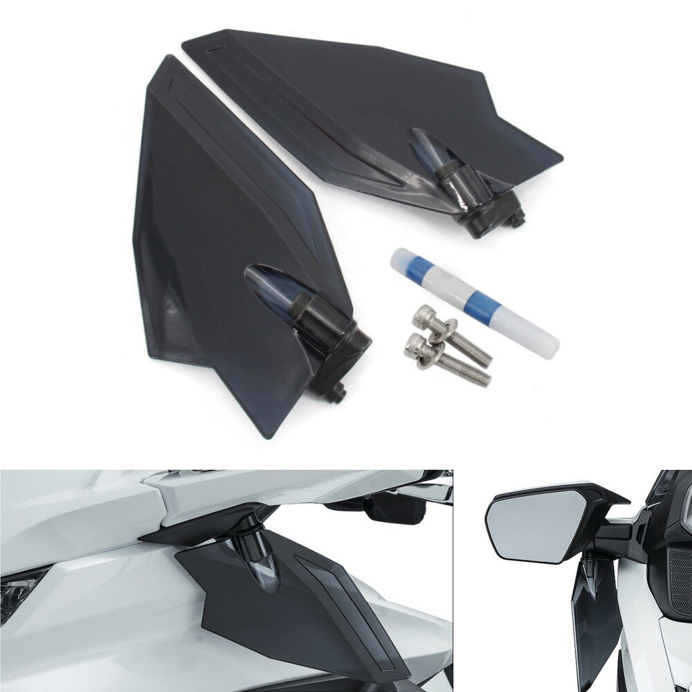 Motorcycle Black Adjustable Upper Air Deflectors for Honda Goldwing 1800 GL1800