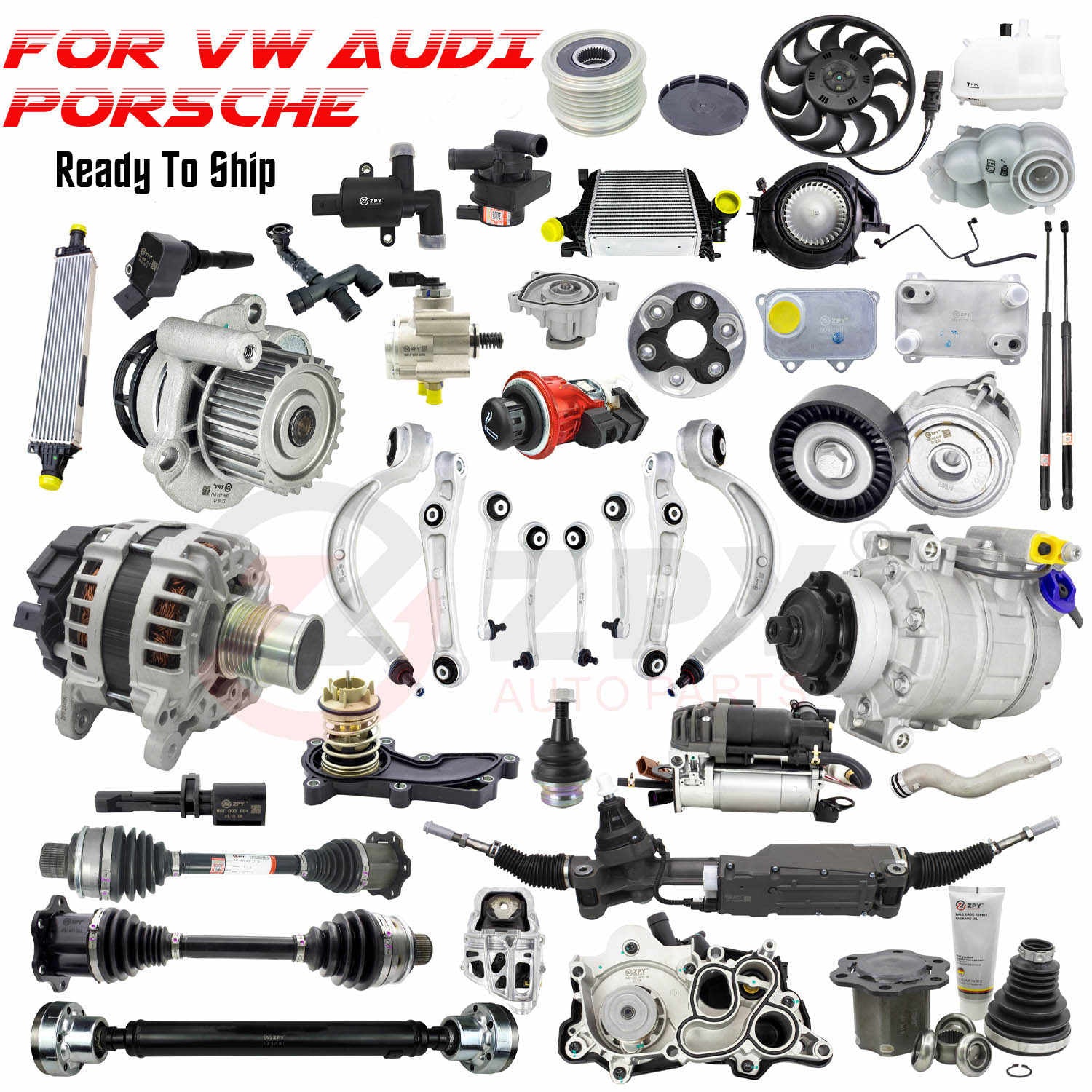 ZPY Starter Motor for Audi A4 allroad A4 Quattro 17-19 A5 Q5 L4 2.0L 1.4kW 12V