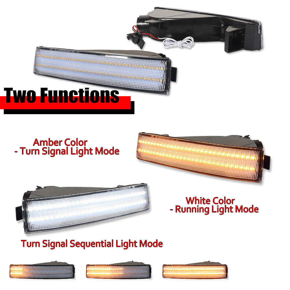2-Piece Transparent Switch LED Signal Light Set (Left + Right) for Honda Prelude 1992-1996