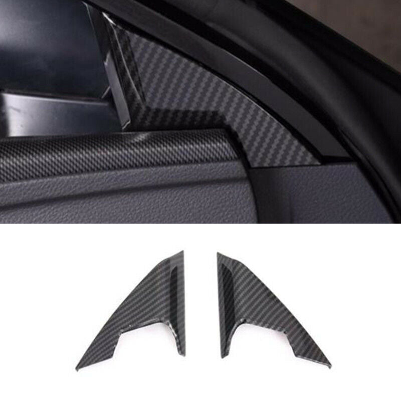Carbon Fiber Front Window Triangle A Pillar Cover Trim for Toyota for Avalon 2019-21