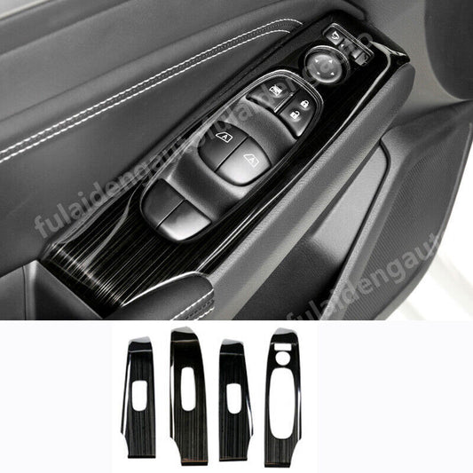 for Nissan Altima 2019-2022 Stainless Black Window Lift Switch Panel Cover Trim