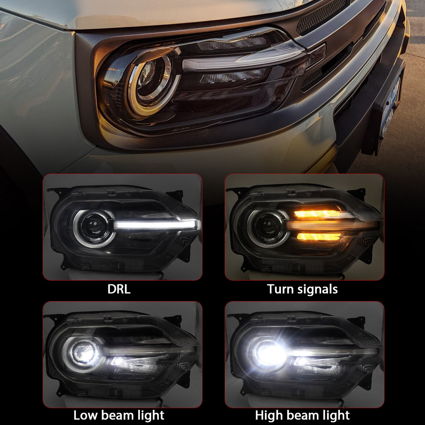 Suitable for 2021-2024 for Ford for Mustang Sport with LED Signature Projector Headlights for Passengers