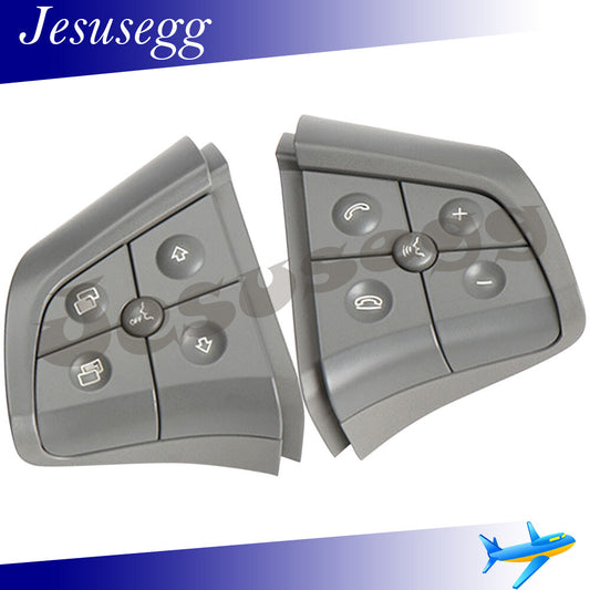 Qty 2 Steering Wheel Switch 5 Button Gray Fit for Mercedes-Benz W164 W251 W245