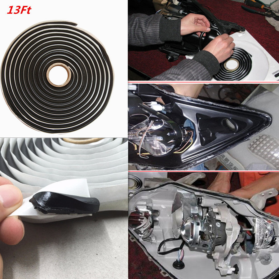 Car 13Ft Glue Butyl Windowscreen Snake Sealant Adhesive Retrofitting Headlight