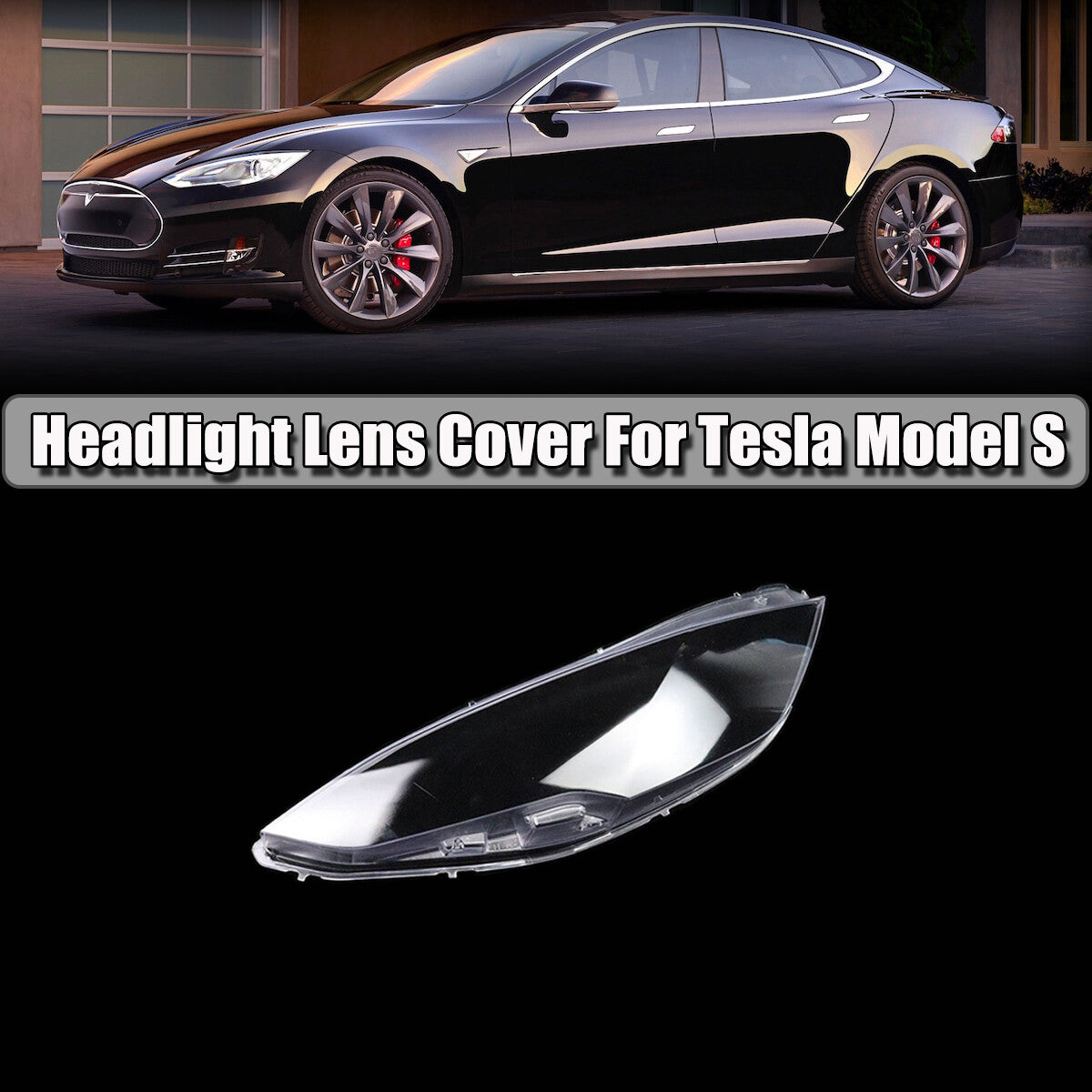 Replacement cover for left side of headlight lens, suitable for Tesla for Model S 2012-2021