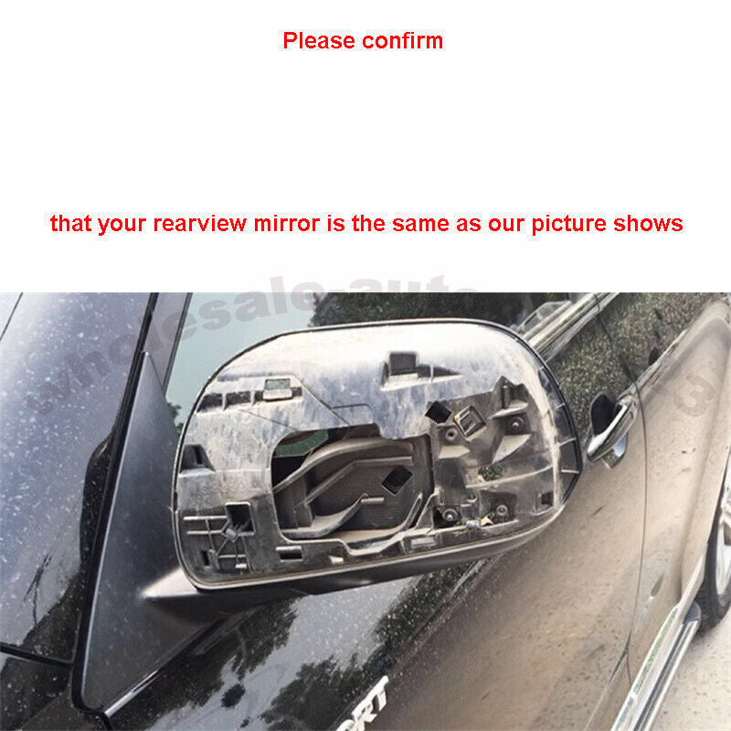 Black RH Rearview Door Mirror Cover Shell Cap for Toyota Highlander 2009-2014