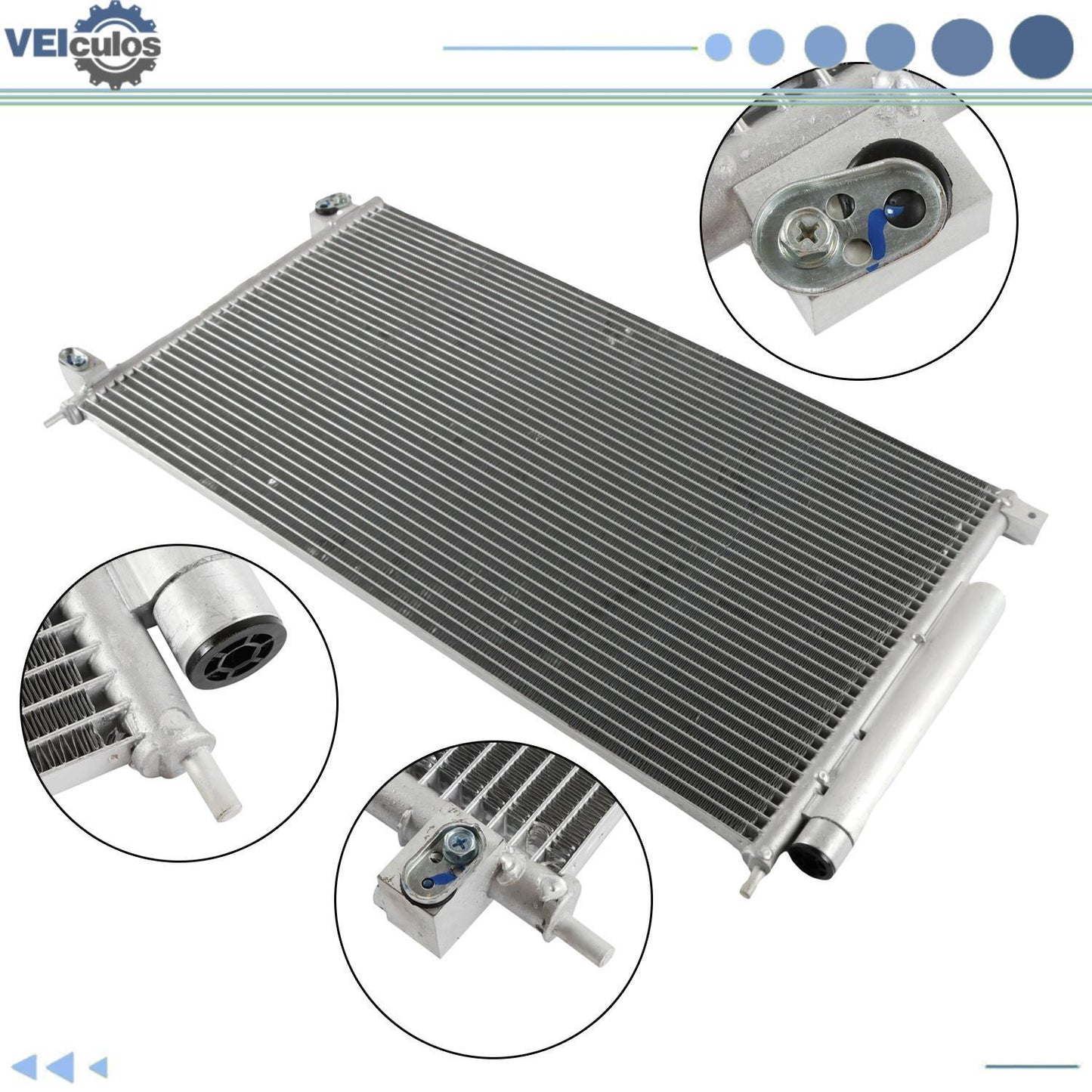 Aluminum AC Condenser A/C Air Conditioning For 03-2005 for Honda Accord DX HO3030131