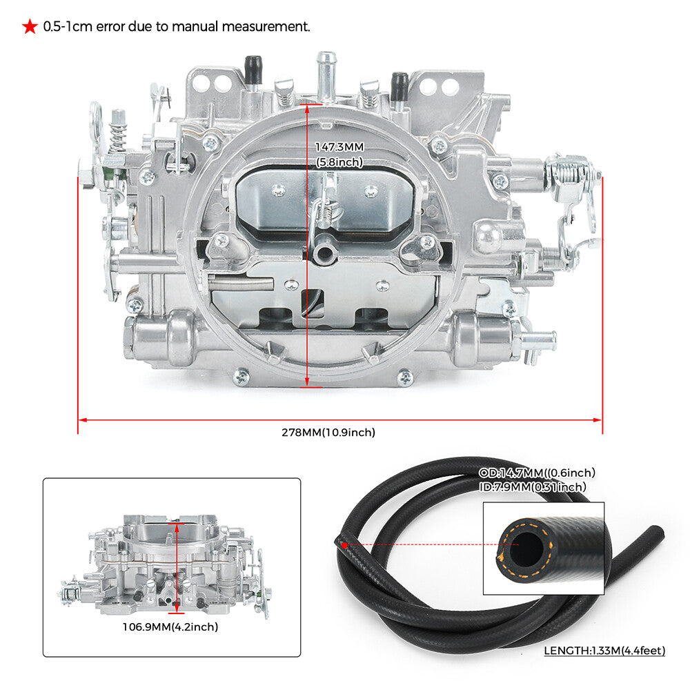 For Edelbrock 1905 AVS2 650 CFM 4 Barrel Carburetor, Manual Choke