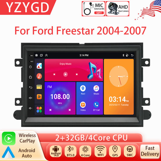 Android Auto Carplay for Ford Freestar 2004-2007 Car Stereo Radio GPS Screen BT