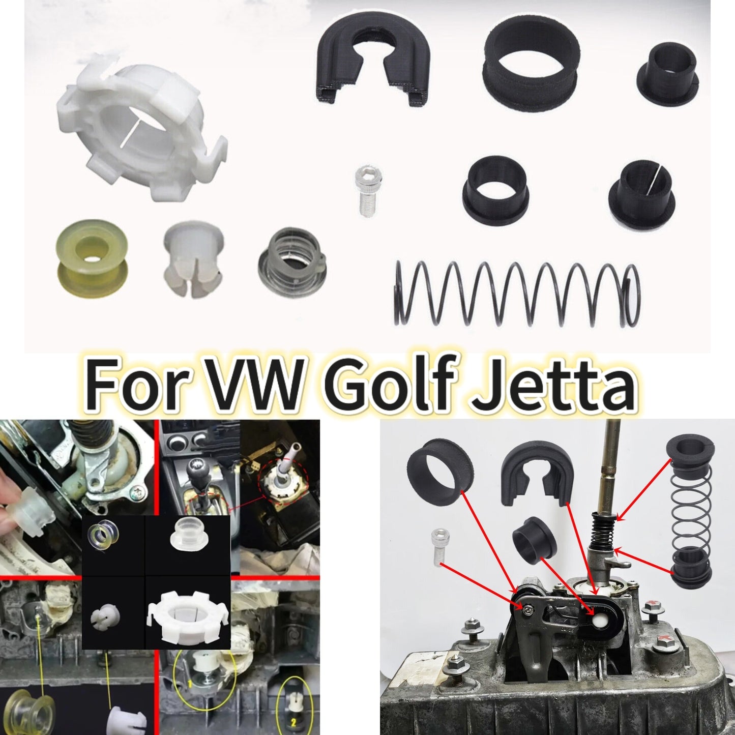 Gear Shift Lever Linkage Cable Bush Shifter Bearing Shell for VW for Golf for Jetta 2004