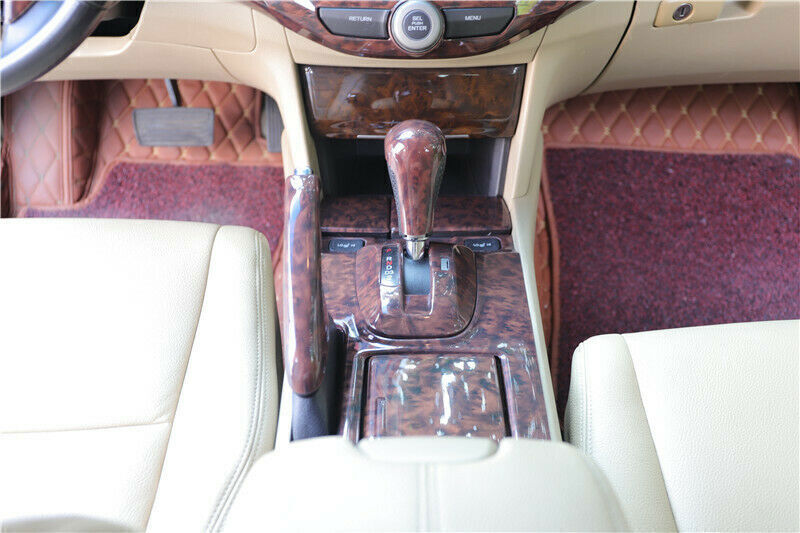 3P Wood Grain ABS Gear Shift Panel Cover Decor Trim for Honda Accord 2008-2012