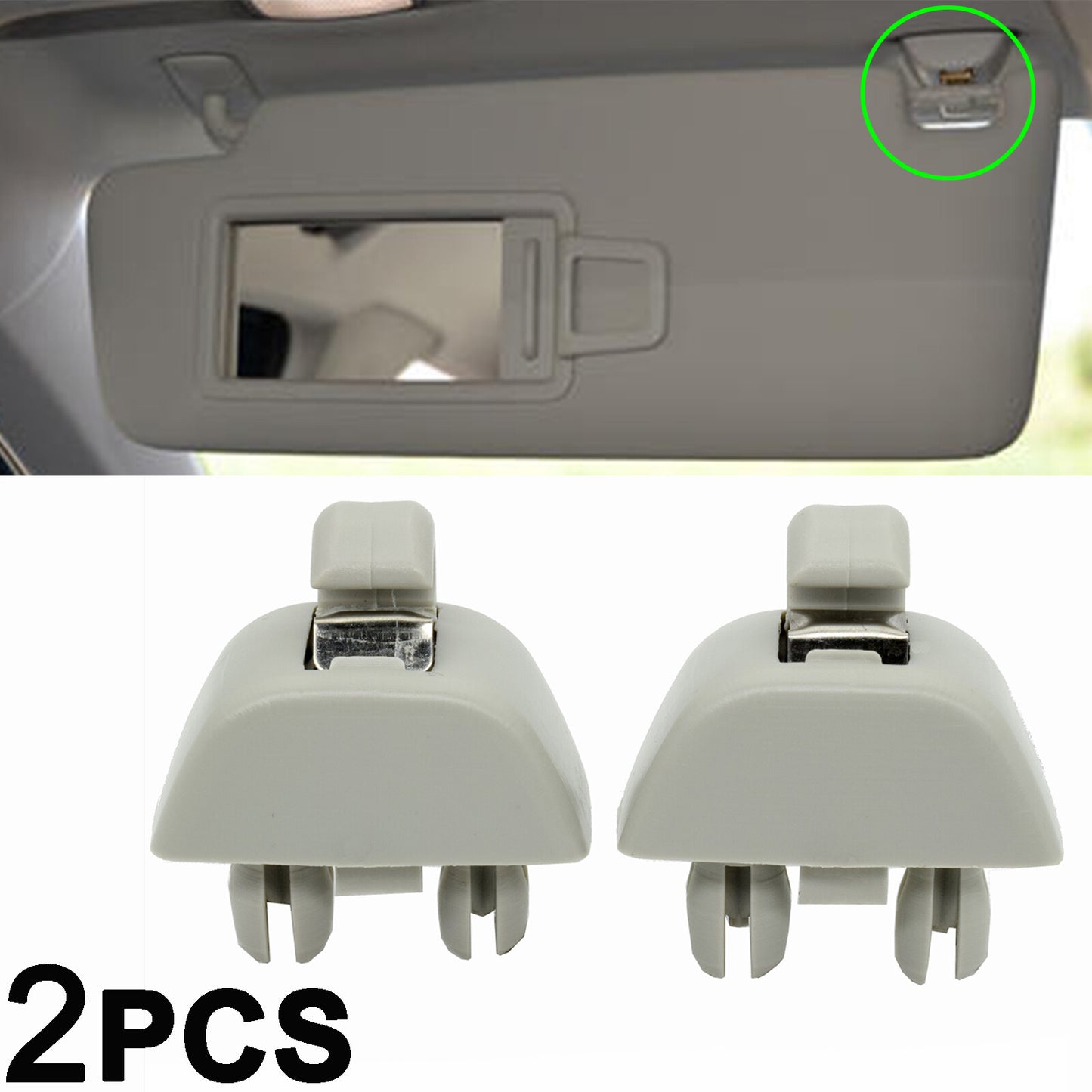 2x sun visor mount holder clip iron chopping for Audi A3 for A4 , S4 S6 for VW for Skoda