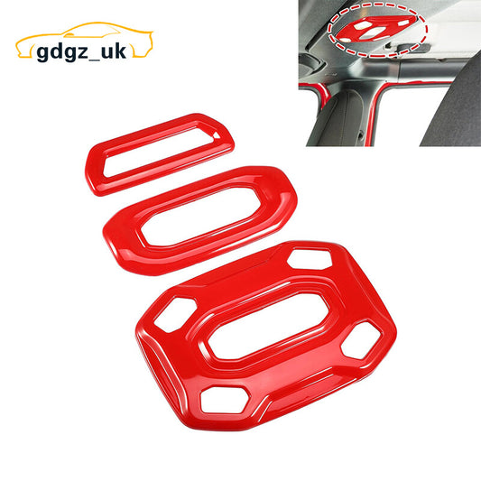 Top Roof Reading Light Cover Trim Bezel Lamp Panel Cover Decor for Jeep JL 18-23