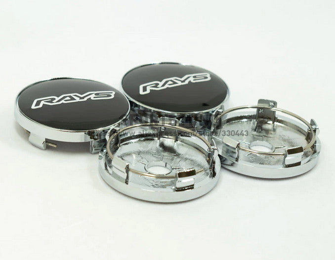 4x60mm Light Badge Wheel Center Cap Hub Cap Edge Cap Badge Black Chrome Plating