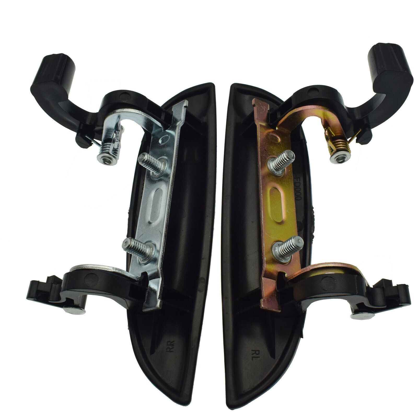 For 2003-2005 for Kia Rio Rear Left Right Exterior Outside Door Handles Black Pair
