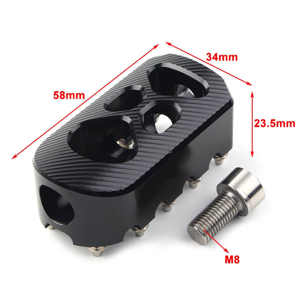 Black Anti-Skid Gear Brake Shift Peg Pedals MX Style for Harley Universal
