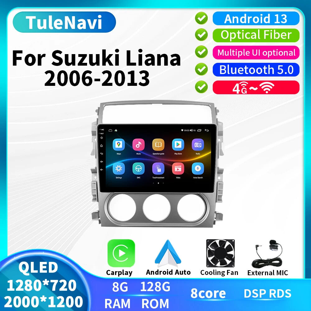 for Suzuki Liana 2006-2013 Android Car Radio CarPlay GPS Stereo Player Screen