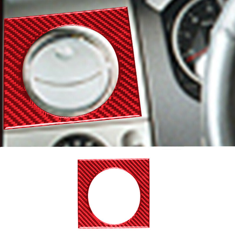 Red Carbon Fiber Driver Side Air Vent Outlet Trim Cover for Ford F150 2004-2008