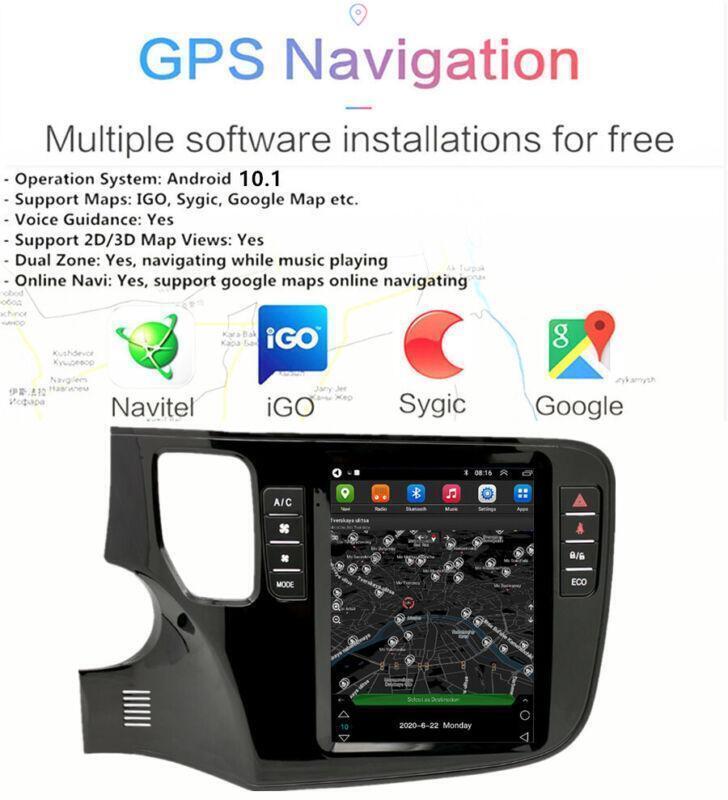 GPS Navigation 9.7 Android 10.1 Radio FM for Mitsubishi Outlander 3 LHD 13-20