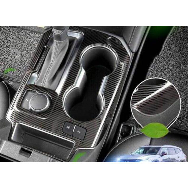 for Chevy Blazer 2019-2022 Carbon Fiber Steel Inner Gear Shift Box Panel Cover
