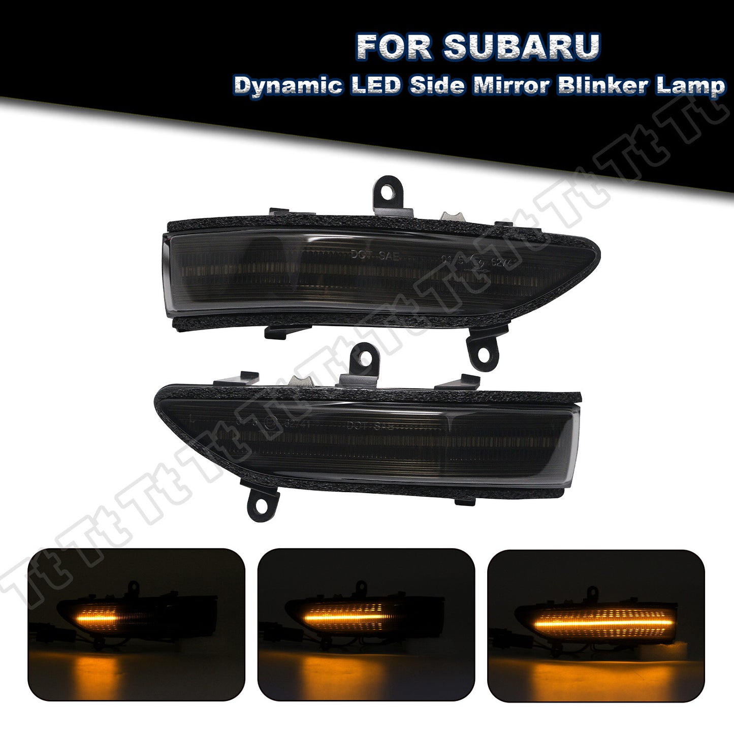 Two sequential side mirror indicator lights are applicable to 08-14 for Subaru Impreza WRX STI Forester.